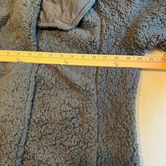 MNY Womens Gray Sherpa Jacket Pockets Size Small - Picture 8 of 11